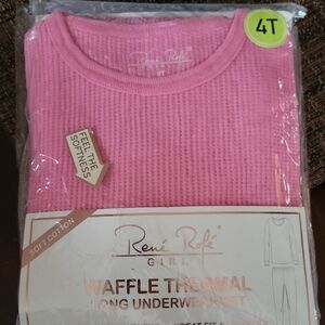 Rene Rofe Pink Waffle Thermal Set
